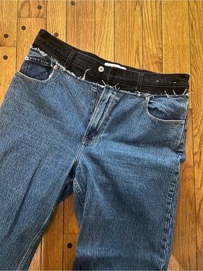 Abercrombie & Fitch relaxed high rise 90s jeans in two tone